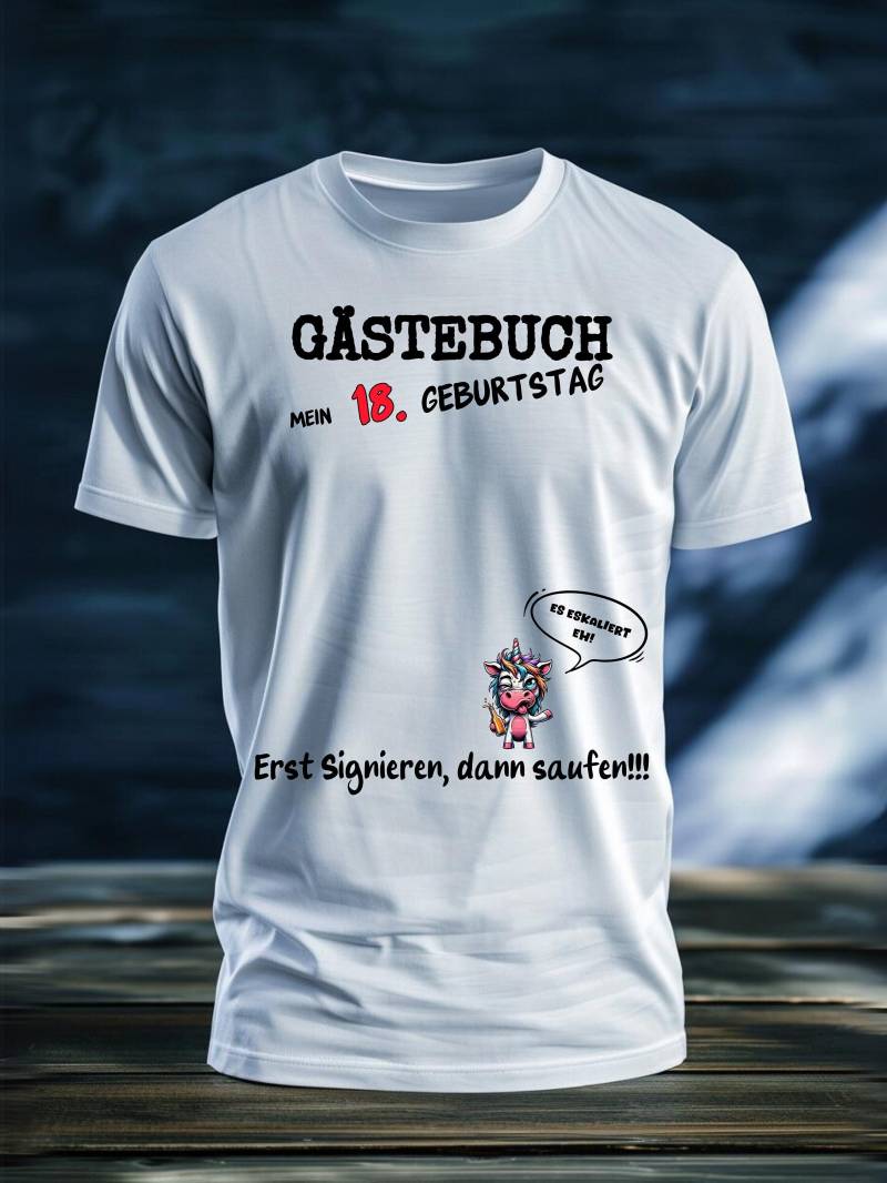 18. Geburtstag Shirt | Gästebuch Geburtstagsshirt Mann Frau Geburtstagsparty Geschenk Geburtstagsgeschenk Feier-Geschenk von Farbkleckser