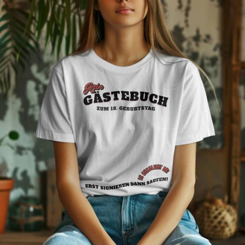 18. Geburtstag Shirt | Gästebuch Geburtstagsshirt Mann Frau Geburtstagsparty Geschenk Geburtstagsgeschenk Feier-Geschenk von Farbkleckser