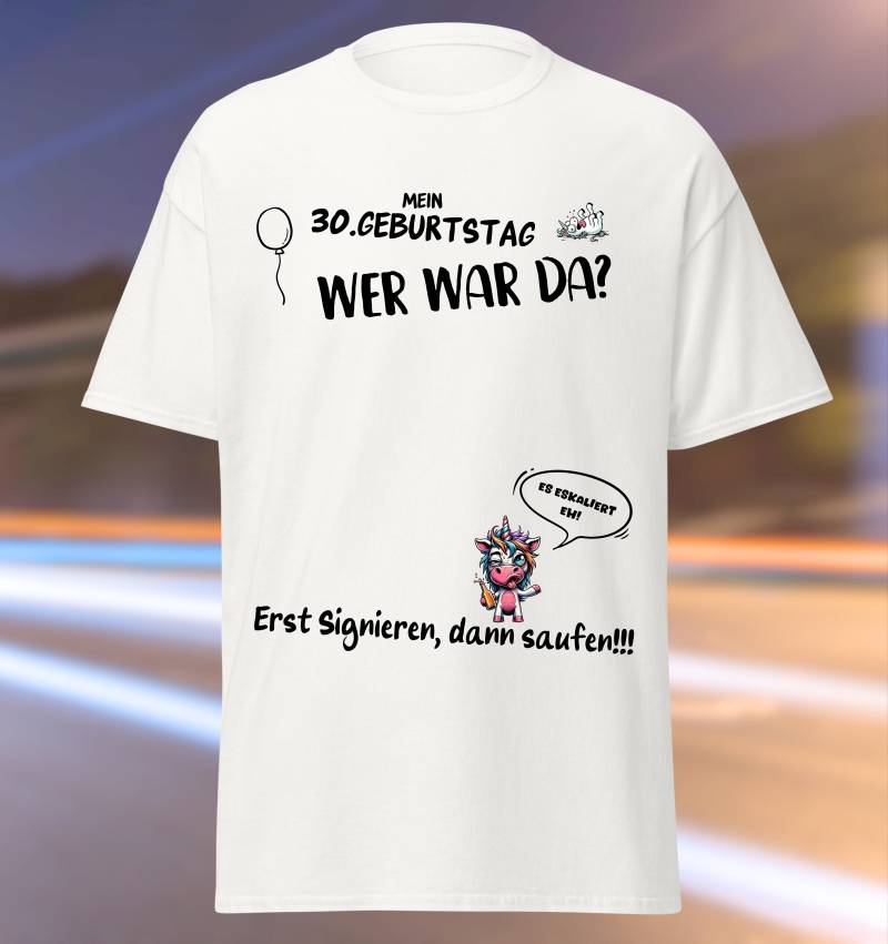 30. Geburtstag Shirt | Gästebuch Geburtstagsshirt Mann Frau Geburtstagsparty Geschenk Geburtstagsgeschenk Feier-Geschenk von Farbkleckser