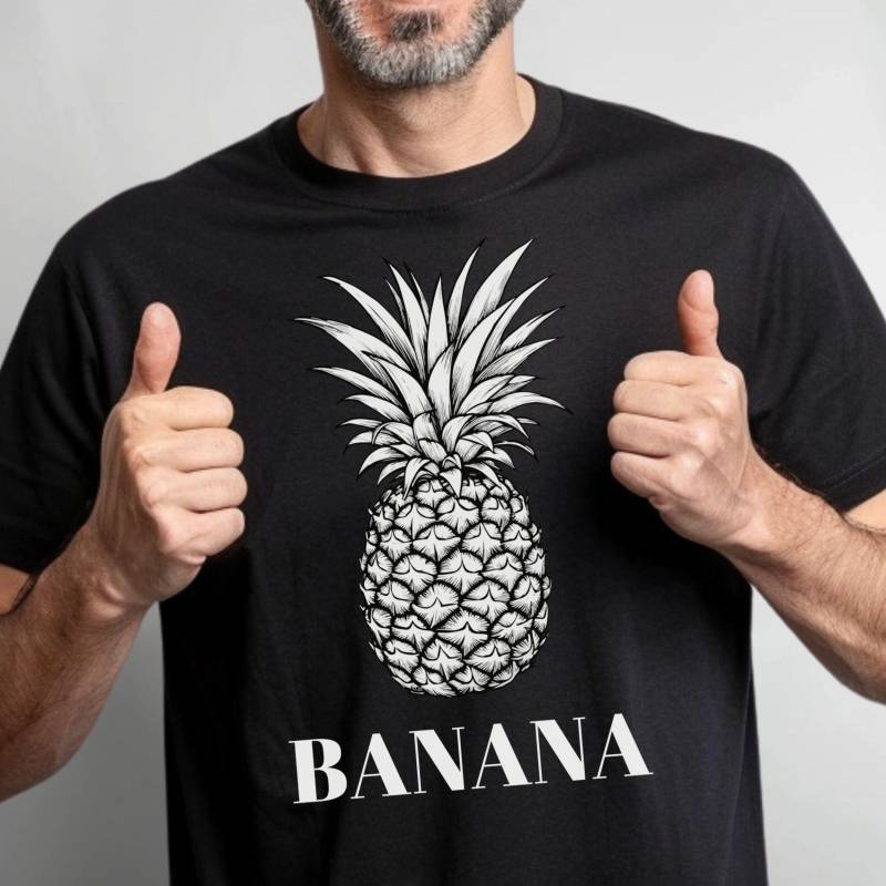 Ananas Banana T-Shirt - Lustiges Funshirt | Partyshirt von Farbkleckser