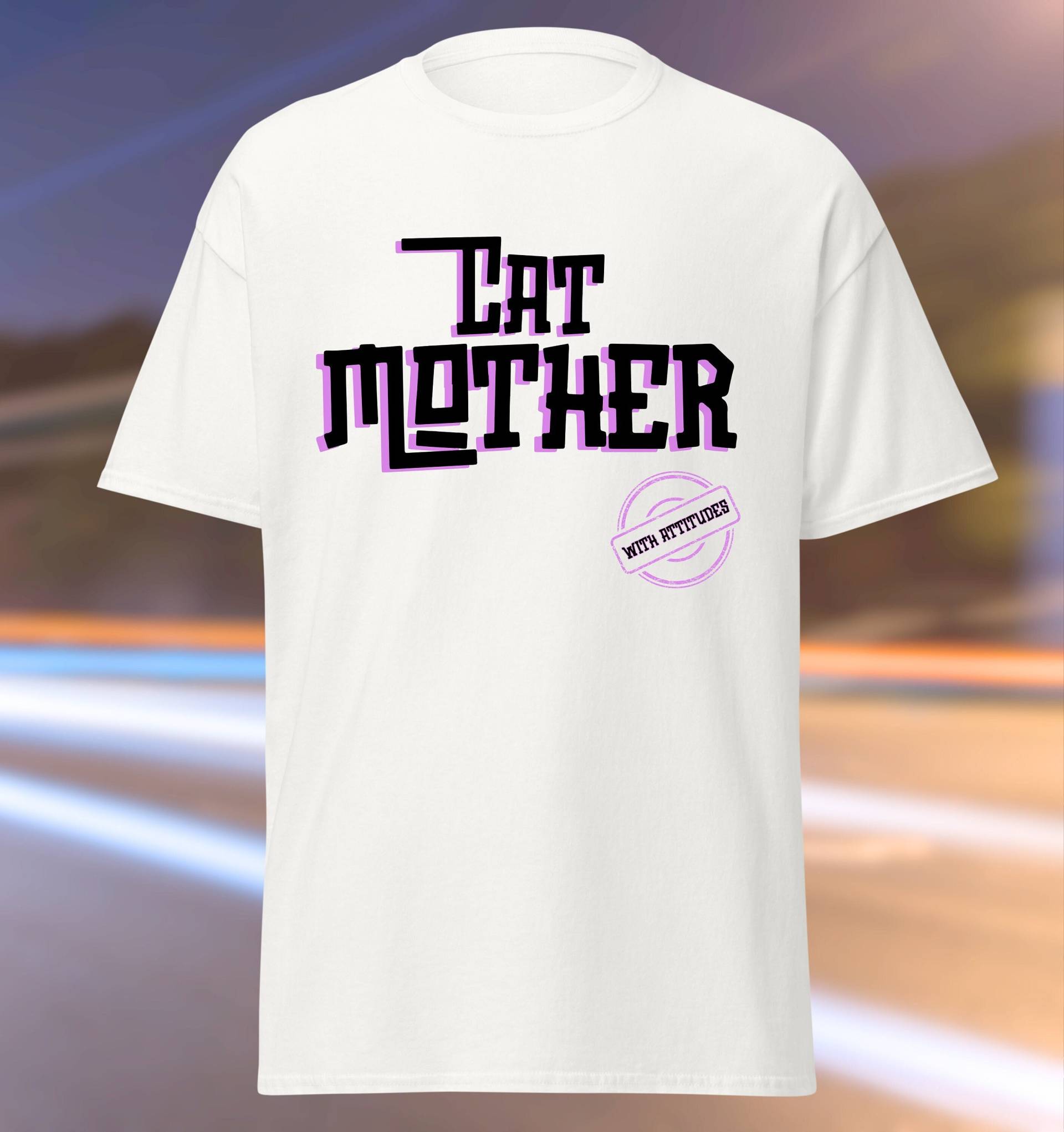 Cooles Katzenmama T-Shirt | Cat Mother With Attitudes Shirt Für Katzenliebhaber von Farbkleckser
