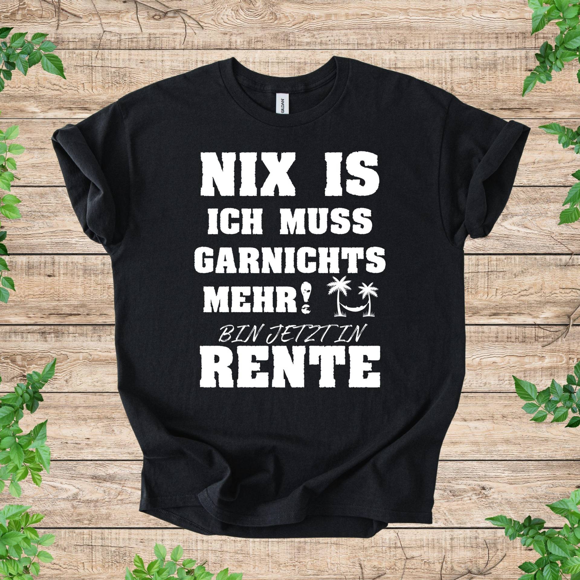 Lustiges Rentner T-Shirt - Nix Is Ich Muss Garnichts Mehr Geschenk Ruhestand Abschied von Farbkleckser