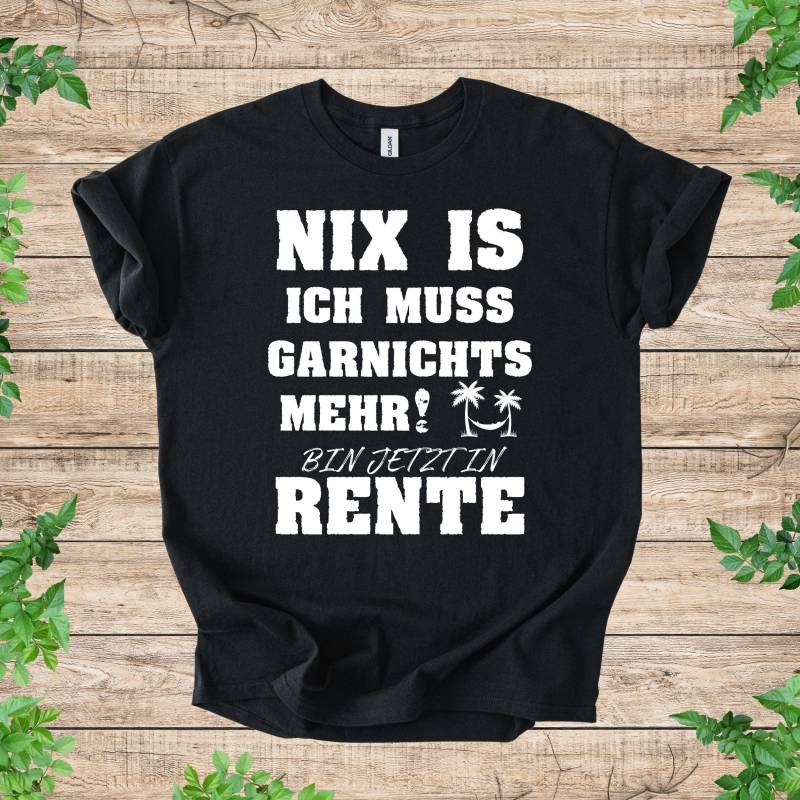 Lustiges Rentner T-Shirt - Nix Is Ich Muss Garnichts Mehr Geschenk Ruhestand Abschied von Farbkleckser