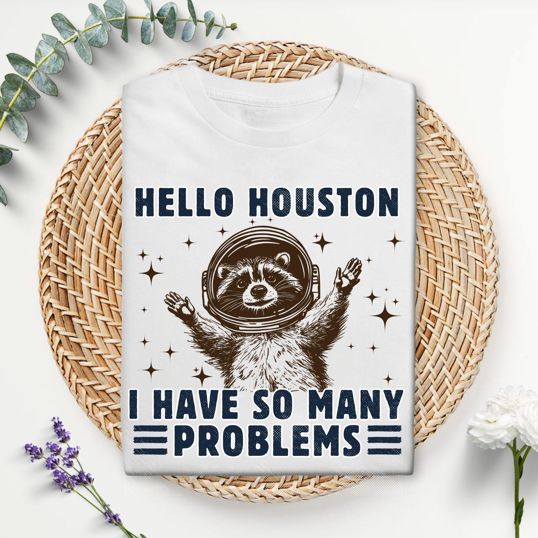 Lustiges Waschbären T-Shirt Mit Spruch | Houston Ich Hab Probleme Schwarzer Humor Shirt Witziges Geschenk Für Männer Coole Shirts Lustiges Waschbären T-Shirt Mit Spruch | Houston Ich Hab Probleme Schwarzer Humor Shirt Witziges Geschenk Für Männer Coole Shirts von Farbkleckser