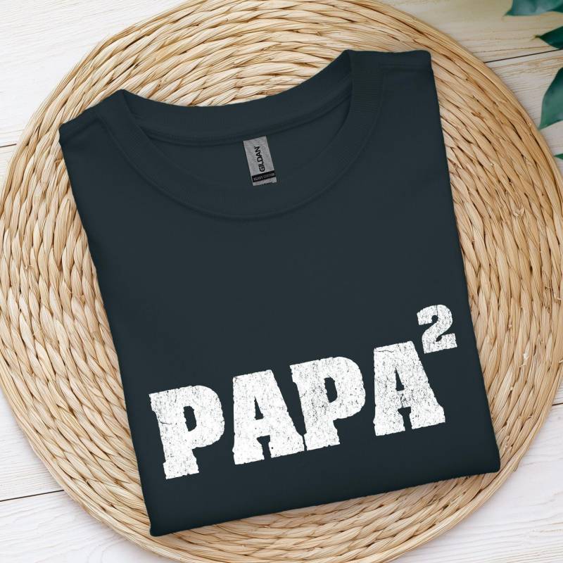Papa T-Shirt - Lustiges Vatertagsgeschenk Für Mit Zwei Kindern Shirt Geschenkidee Zum Geburtstag, Weihnachten Oder Vatertag von Farbkleckser