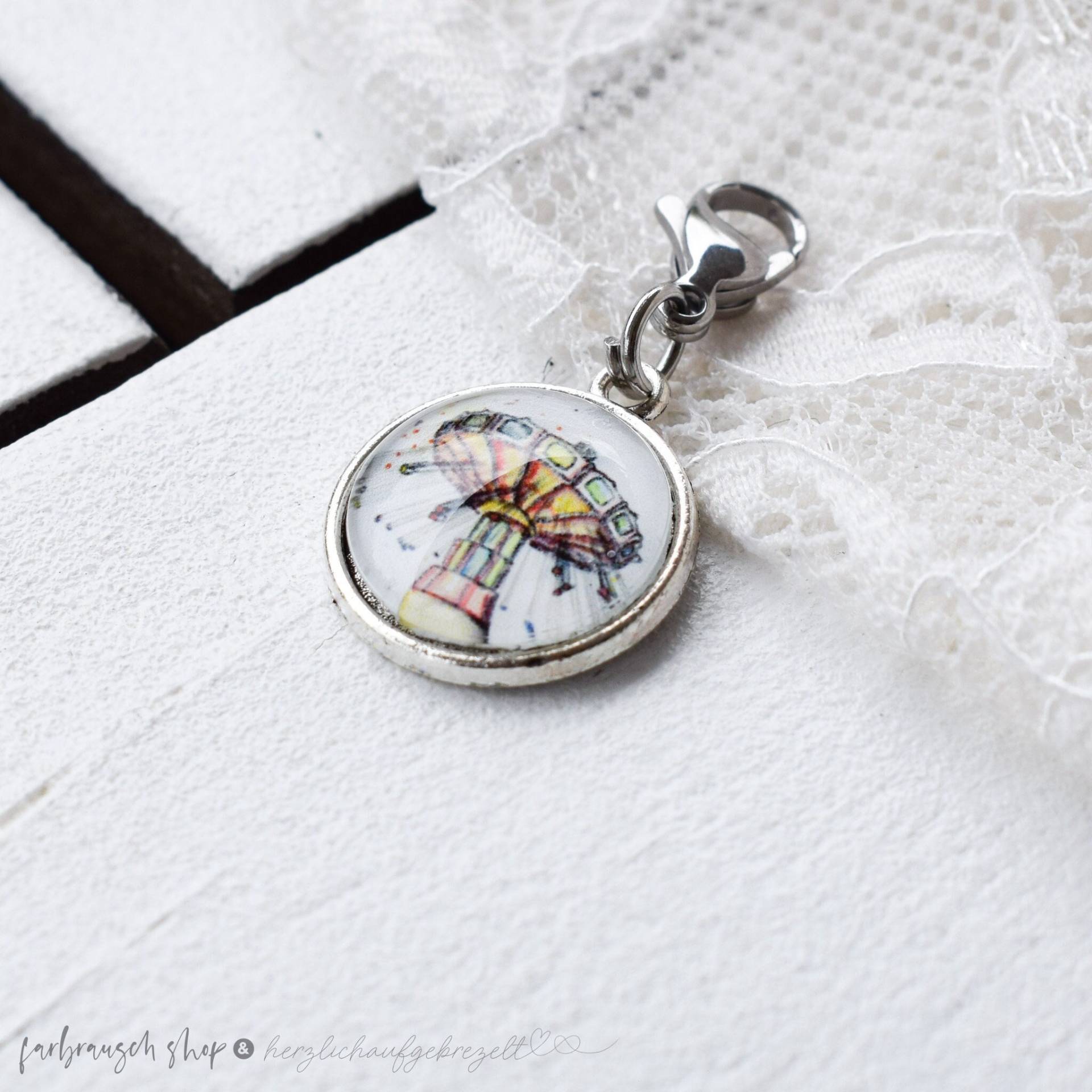 Charm-Anhänger | „Wellenflieger" Kettenkarussell von FarbrauschShop