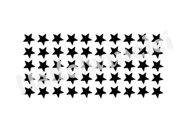 50 Sterne Je 2cm Bügelbild Freie Farbwahl Aufbügelbar Bügelfolie von Farbwuselei