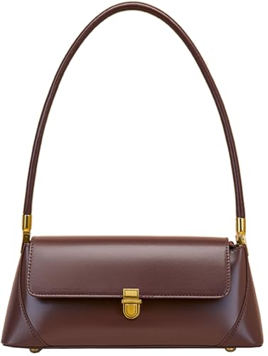 Farcauo Kleine Umhängetasche Für Damen Vintage Handtasche Taschen Schultertasche Damen Klein Pu Leder Clutch y2k Shoulder Bag Braun Mini Achsel Tasche von Farcauo