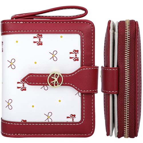 Farcauo Niedliches Portemonnaie für Frauen mit Schleifenknoten Geldbörsen Rot Schmetterling mit Ausweisfach und Kartenhüllen Portemonnaie für Frauen Klein Farcauo Niedliches Portemonnaie für Frauen mit Schleifenknoten Geldbörsen Rot Schmetterling mit Ausweisfach und Kartenhüllen Portemonnaie für Frauen Klein von Farcauo