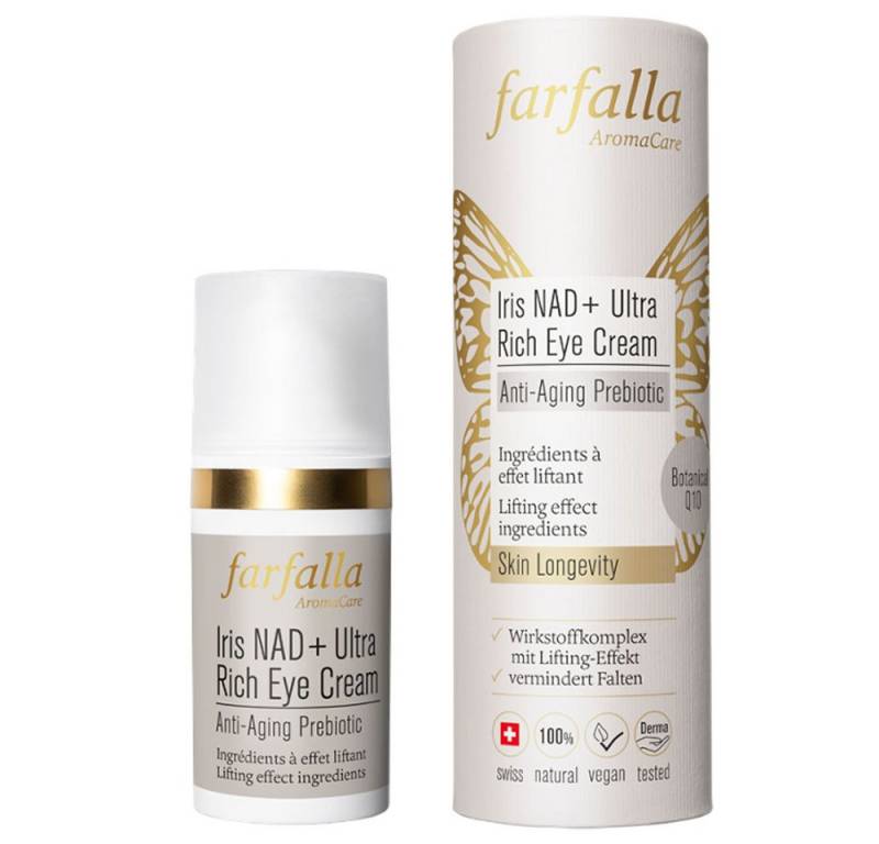 Farfalla Essentials AG Gesichtspflege Iris NAD Ultra Rich Eye Cream Anti-Aging Prebiotic, 15 ml von Farfalla Essentials AG