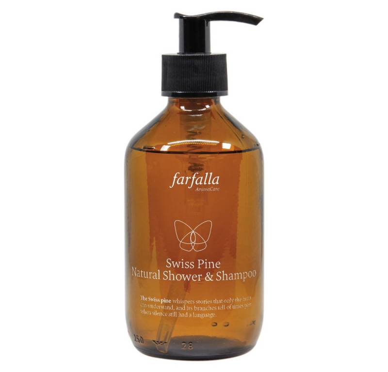 Farfalla Essentials AG Haarshampoo Swiss Pine Natural Shower Shampoo, 250 ml von Farfalla Essentials AG