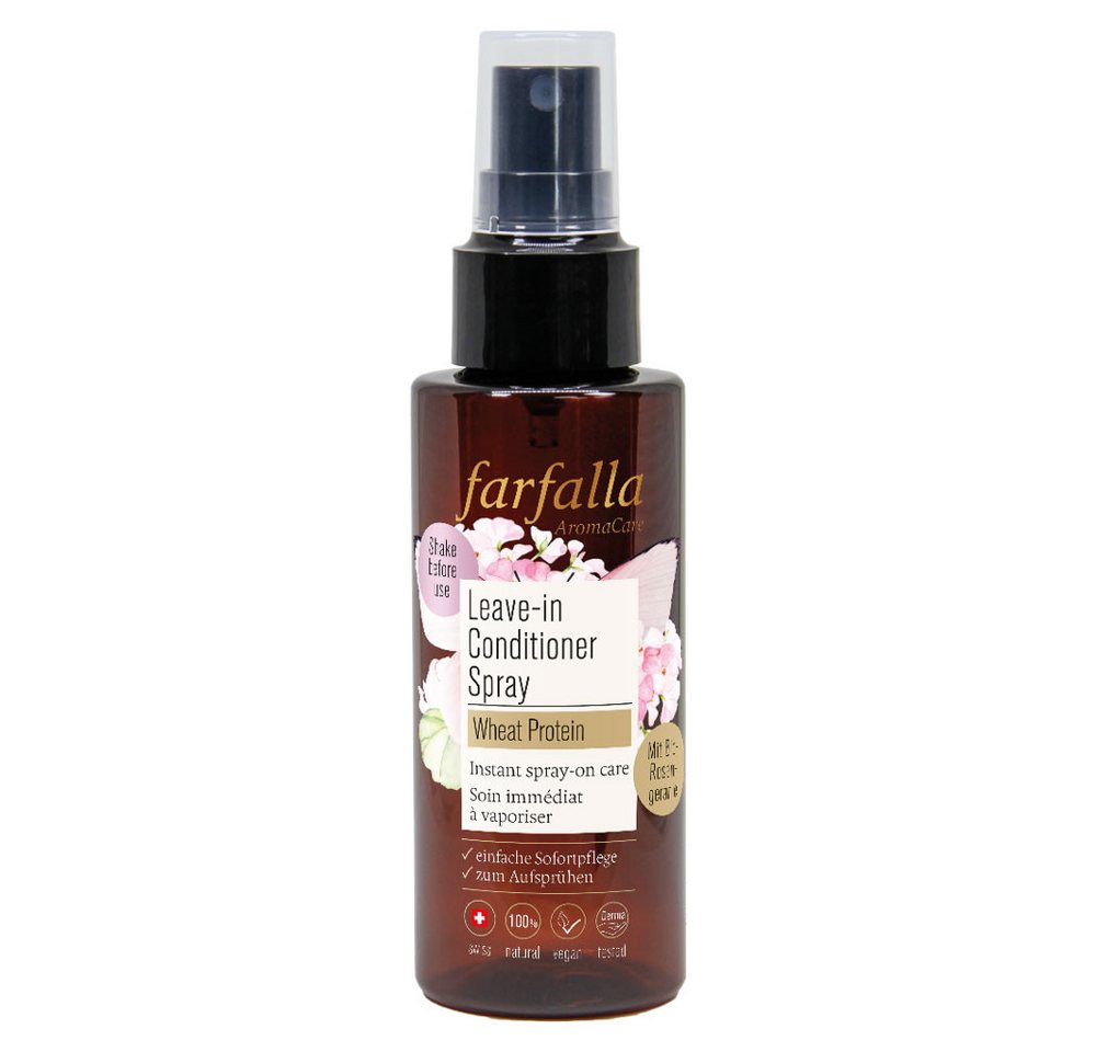 Farfalla Essentials AG Haarspülung Leave-in Conditioner Spray Wheat Protein, Beige, 100 ml von Farfalla Essentials AG