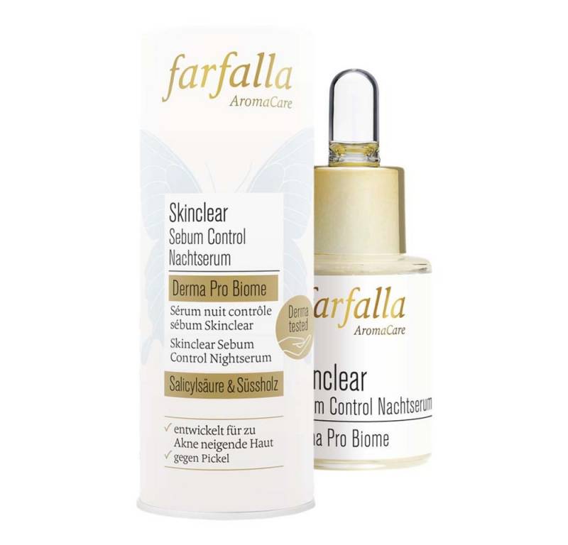 Farfalla Gesichtsserum Skinclear, Derma Pro Biome - Sebum Control Nachtserum 15ml von Farfalla