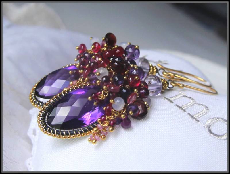 Amethyst Marquise Ohrringe Oxidiertes Sterling Silber, 14K Gold Gefüllt Amethyst Marquise Ohrringe Oxidiertes Sterling Silber, 14K Gold Gefüllt von FarfallaBijoux