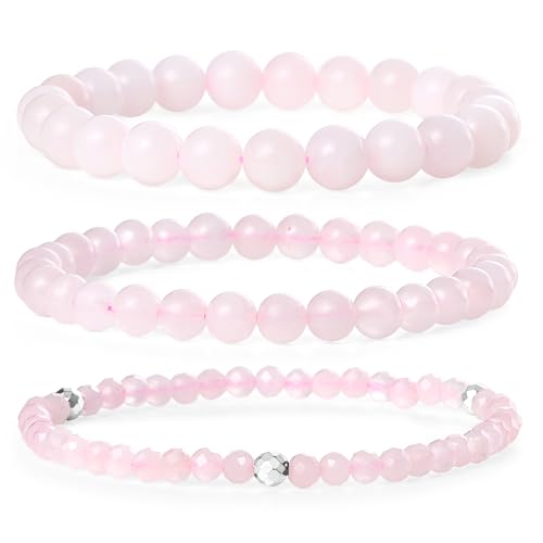 Farfume Natürliche Armbander fur Frauen-Glück Edelstein Armband-Reiki-Behandlung Kristall Armband Echte Steine-Edelsteine Armband（Sonnenstein und peruanischer Rhodochrosit） von Farfume