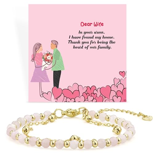 Farfume Perlen Armbänder für Frauen und Mädchen, Muttertags Geschenke für Mama/Tochter/Oma, Kristall Armbänder Inspirierende Geschenke für Ehefrau Schwester Beste Freunde von Farfume