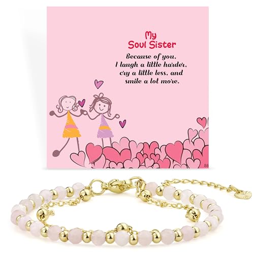 Farfume Perlen Armbänder für Frauen und Mädchen, Muttertags Geschenke für Mama/Tochter/Oma, Kristall Armbänder Inspirierende Geschenke für Ehefrau Schwester Beste Freunde von Farfume