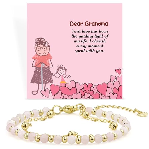 Farfume Perlen Armbänder für Frauen und Mädchen, Muttertags Geschenke für Mama/Tochter/Oma, Kristall Armbänder Inspirierende Geschenke für Ehefrau Schwester Beste Freunde von Farfume