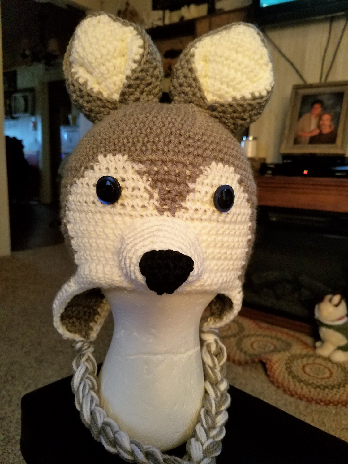 Gehäkelter Husky/Wolfshut Gehäkelter Husky/Wolfshut von Farghersfancies