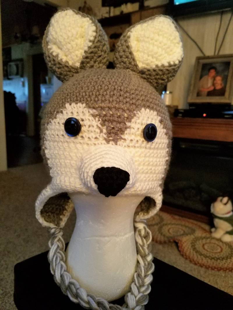 Gehäkelter Husky/Wolfshut Gehäkelter Husky/Wolfshut von Farghersfancies