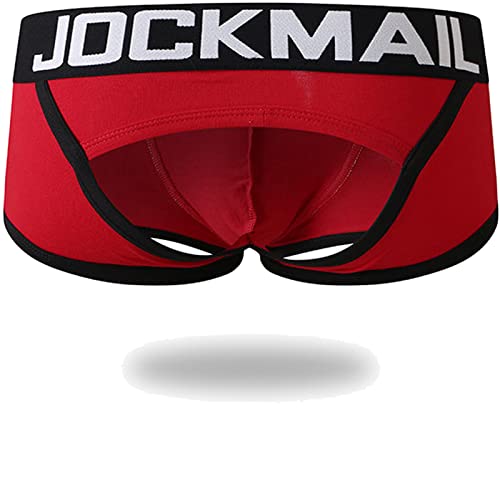 Faringoto Gay Underwear Men Boxer Backless Jockstrap String, rot, XL von Faringoto