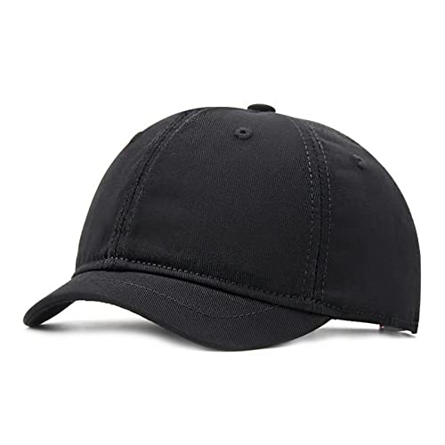 Faringoto Herren Baseballkappe aus Baumwolle mit kurzer Krempe, lässig, Schirmmütze, Damen, vielseitig, Reitsport-Sonnenhut, 01-schwarz, One size von Faringoto