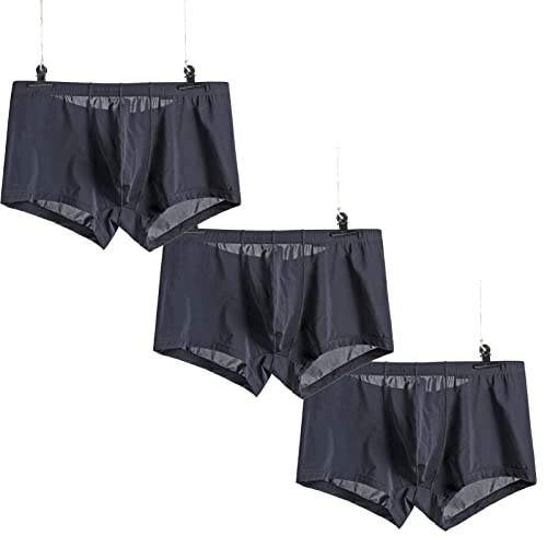 Faringoto Herren-Boxershorts, atmungsaktiv, Eisseide, Unterwäsche, Herren-Tanga, 3 Schwarz, XL Faringoto Herren-Boxershorts, atmungsaktiv, Eisseide, Unterwäsche, Herren-Tanga, 3 Schwarz, XL von Faringoto