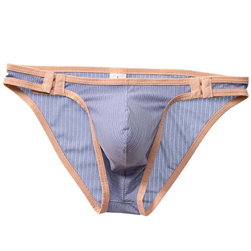 Faringoto Herren Colorblocking schmale Seite schnell trocknend verstellbare Größe Schnalle Slip Faden Slip, blau, M von Faringoto