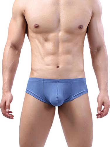 Faringoto Herren-Unterhose aus Eisseide, T-Hose, einfarbig, atmungsaktiv, G-String-Hose, blau, XL von Faringoto