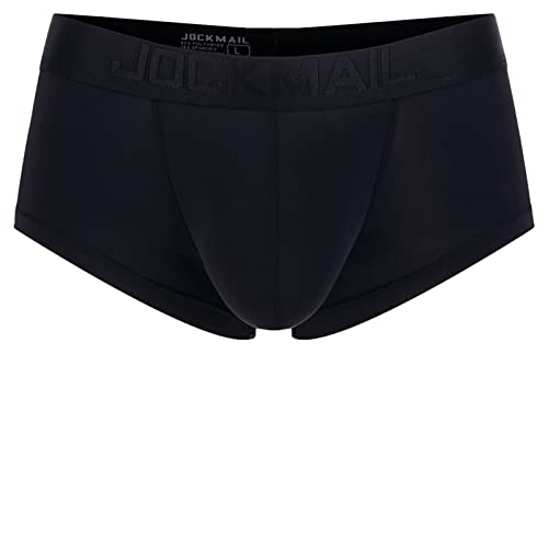 Faringoto Herren Kühlende Unterwäsche Eisseide Boxershorts Trunks mit Beutel, Schwarz , XL von Faringoto