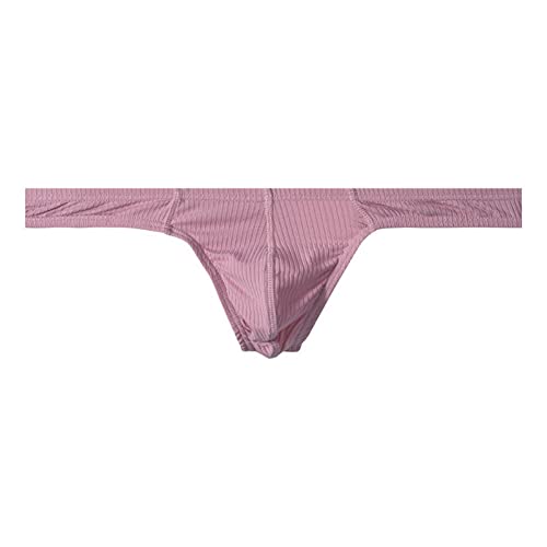 Faringoto Herren Low Waist U Convex Pants Thongs Pink von Faringoto