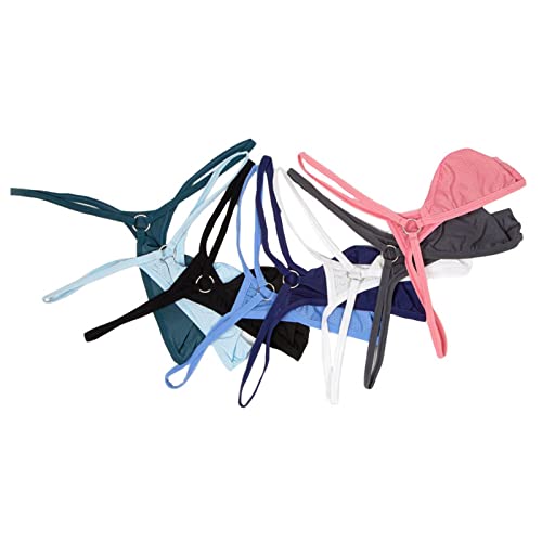 Faringoto Herren-Netz-Tanga, Mini-Bikini, Jockstrap-Dessous, niedrige Taille, G-String, Gay-Höschen, Herren-Unterwäsche mit T-Rücken, 8 Farben, L von Faringoto