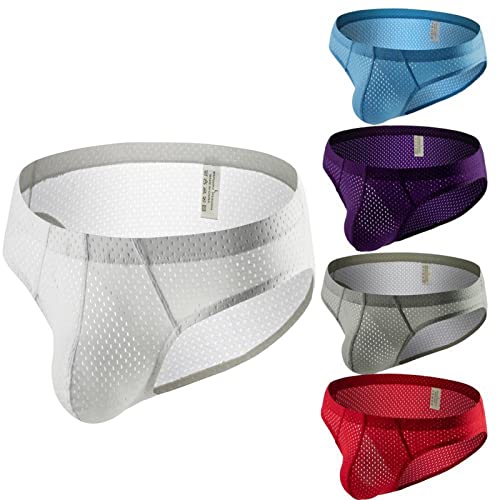 Faringoto Herren Mode Atmungsaktiv Niedrige Taille Mesh Boxershorts Slip Tanga, 5er-Pack 07, M Faringoto Herren Mode Atmungsaktiv Niedrige Taille Mesh Boxershorts Slip Tanga, 5er-Pack 07, M von Faringoto