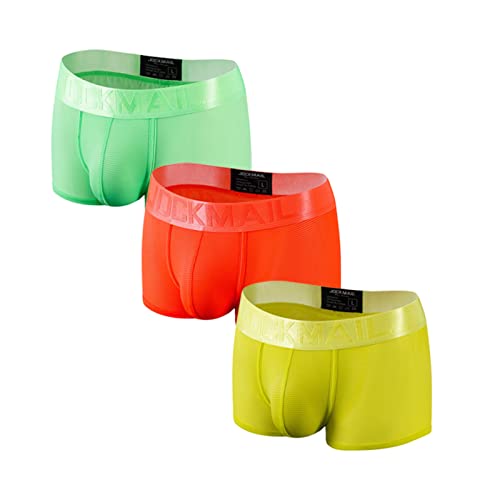 Faringoto Herren Sexy Unterwäsche Boxershorts Eisseide Atmungsaktiv Mesh Schnell Trocknend Sport Shorts, 3 Farben - A, S Faringoto Herren Sexy Unterwäsche Boxershorts Eisseide Atmungsaktiv Mesh Schnell Trocknend Sport Shorts, 3 Farben - A, S von Faringoto