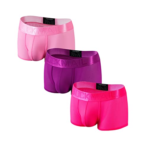 Faringoto Herren Sexy Unterwäsche Boxershorts Eisseide Atmungsaktiv Mesh Schnell Trocknend Sport Shorts, 3 Farben - B, XL Faringoto Herren Sexy Unterwäsche Boxershorts Eisseide Atmungsaktiv Mesh Schnell Trocknend Sport Shorts, 3 Farben - B, XL von Faringoto