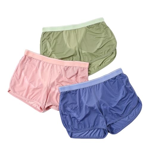 Faringoto Herren Sexy Unterwäsche Sexy Home Panties Boxer Slips Unterhosen (3pcs/5pcs), Gre+Pin+Blu, X-Large von Faringoto