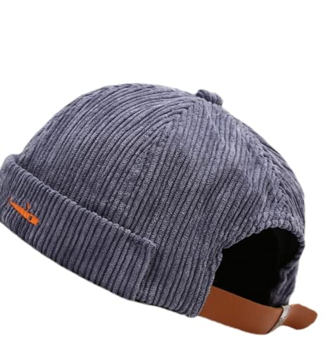 Faringoto Herren Skullies & Beanies Dockermütze Männer Trawler Fisherman Beanie randlose Kappe Rollmanschette Retro Matrosenmütze, Nebelblau, Einheitsgröße Faringoto Herren Skullies & Beanies Dockermütze Männer Trawler Fisherman Beanie randlose Kappe Rollmanschette Retro Matrosenmütze, Nebelblau, Einheitsgröße von Faringoto