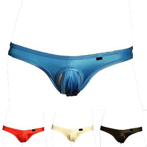 Faringoto Herren-Slips, Seidensatin, niedrige Leibhöhe, mit Ausbuchtungstasche, Unterwäsche, 4 Farben, Large Faringoto Herren-Slips, Seidensatin, niedrige Leibhöhe, mit Ausbuchtungstasche, Unterwäsche, 4 Farben, Large von Faringoto