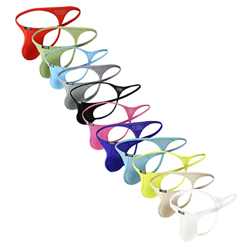 Faringoto Herren-Stringtangas und G-Strings, Unterwäsche, niedrige Leibhöhe, einfarbig, S-XXL, 11 Farben, M von Faringoto