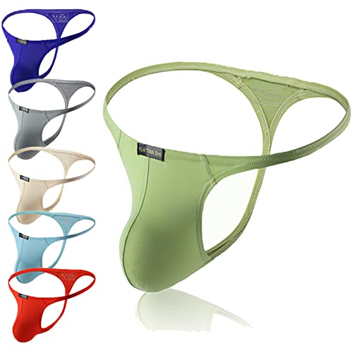 Faringoto Herren-Stringtangas und G-Strings, Unterwäsche, niedrige Leibhöhe, einfarbig, S-XXL, 6 Farben, L von Faringoto