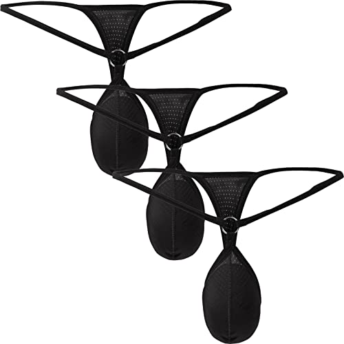 Faringoto Herren Through G-String Unterwäsche, Mesh See Through Tangas T-Back Bikini Unterwäsche, 3 Schwarz, S Faringoto Herren Through G-String Unterwäsche, Mesh See Through Tangas T-Back Bikini Unterwäsche, 3 Schwarz, S von Faringoto