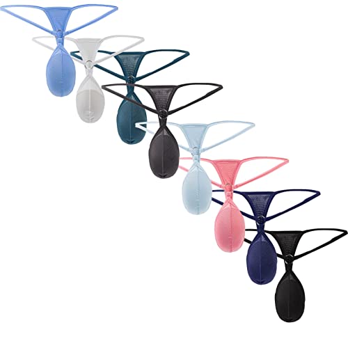 Faringoto Herren Through G-String Unterwäsche, Mesh See Through Tangas T-Back Bikini Unterwäsche, 8 Stück, X-Large Faringoto Herren Through G-String Unterwäsche, Mesh See Through Tangas T-Back Bikini Unterwäsche, 8 Stück, X-Large von Faringoto