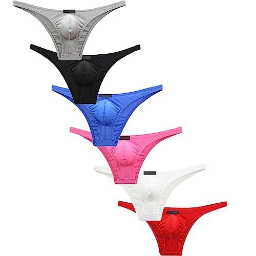 Faringoto Herren-Unterwäsche, G-String, Bikini-String, Herren-Tanga, niedrige Leibhöhe, 6 Farben, X-Large von Faringoto