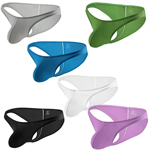 Faringoto Herren-Unterwäsche, niedrige Taille, Eisseide, durchscheinender Bikini, 6 Farben, L Faringoto Herren-Unterwäsche, niedrige Taille, Eisseide, durchscheinender Bikini, 6 Farben, L von Faringoto