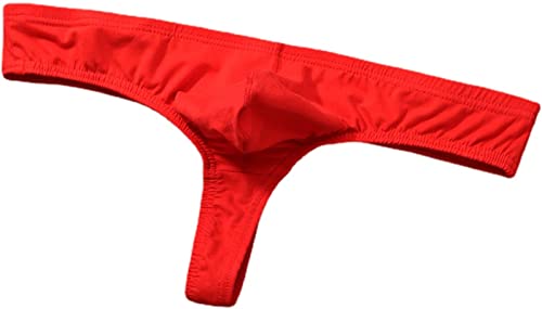 Faringoto Herren Unterwäsche Slip Herren Bikini Unterwäsche Höschen für Männer Herren Tanga, rot, L von Faringoto