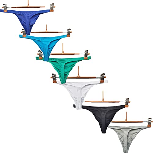 Faringoto Herren Unterwäsche Transparent Persönliche Slips Bikini G-String Tanga, 6 Farben, L von Faringoto