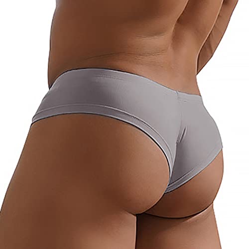 Faringoto Modal Gay Sexy Herren Höschen Slip Herren Unterhose Schnell Trocknen Slip Jockstrap, Hellgrau 02, 42 von Faringoto