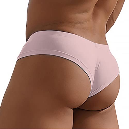 Faringoto Modal Gay Sexy Herren Höschen Slip Herren Unterhose Schnell Trocknen Slip Jockstrap, Rosa 01, 36 von Faringoto