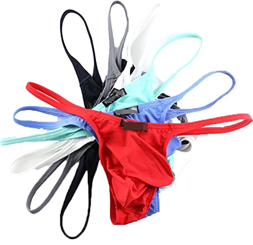 Faringoto Modischer Herren-Tanga, Hose, Nylon, bequem, atmungsaktiv, 6 Farben, 6er-Pack, M von Faringoto