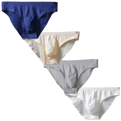 Faringoto Nahtloser Herren-Slip, Triangel-Slip, Eisseide, Ausbuchtung, verbesserte Unterwäsche, Bikini, Hautfarben, Grau, Roya, Weiß, X-Large Faringoto Nahtloser Herren-Slip, Triangel-Slip, Eisseide, Ausbuchtung, verbesserte Unterwäsche, Bikini, Hautfarben, Grau, Roya, Weiß, X-Large von Faringoto
